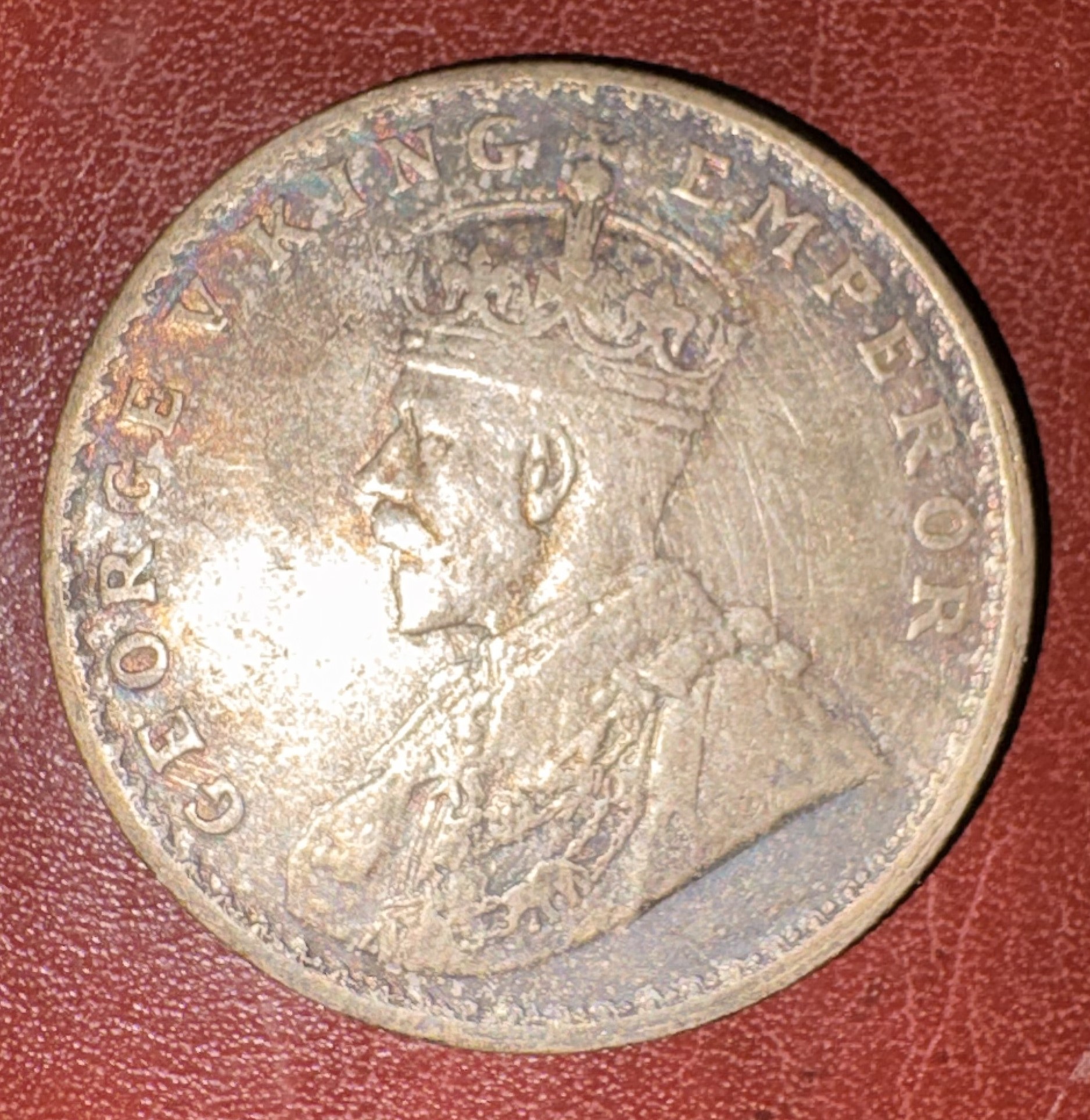 Front of King George V (One Rupees)